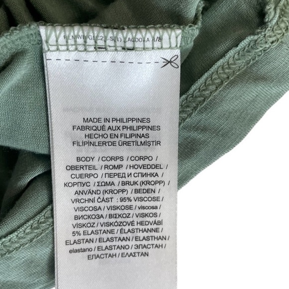 Lauren Ralph Lauren Sage Green Tie Neck Blouse - Picture 9 of 9